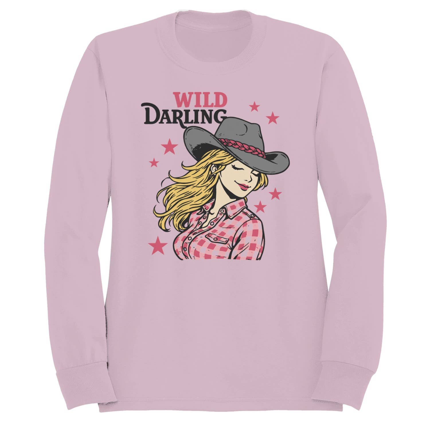 Wild Darling Cowgirl Women's Light Pink - Adult & Kids T-Shirts, Sweatshirts & Hoodies apparel design preview 1