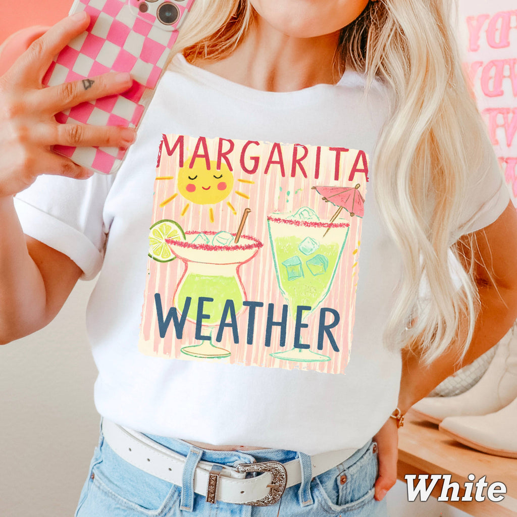 Margaritas Weather Summer Comfort Color - Adult & Kids T-Shirts, Sweatshirts & Hoodies apparel design preview 1