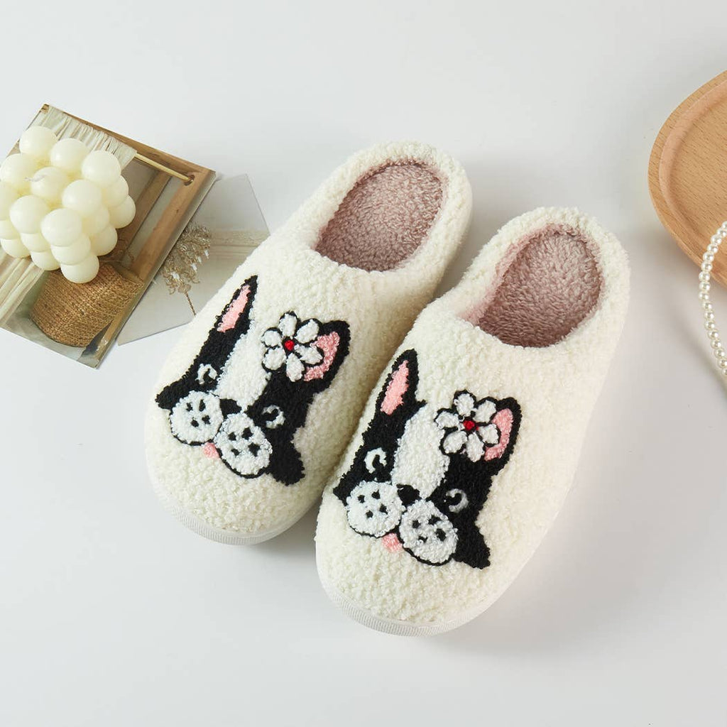 French Bulldog Soft Fuzzy Home Slippers - Adult & Kids T-Shirts, Sweatshirts & Hoodies apparel design preview 1