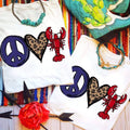 Peace Love Crawfish White - Adult & Kids T-Shirts, Sweatshirts & Hoodies apparel design preview 1