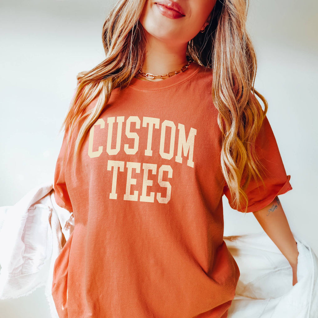 Custom Comfort Colors Fall with Your Text or Logo - Adult & Kids T-Shirts, Sweatshirts & Hoodies apparel design preview 1