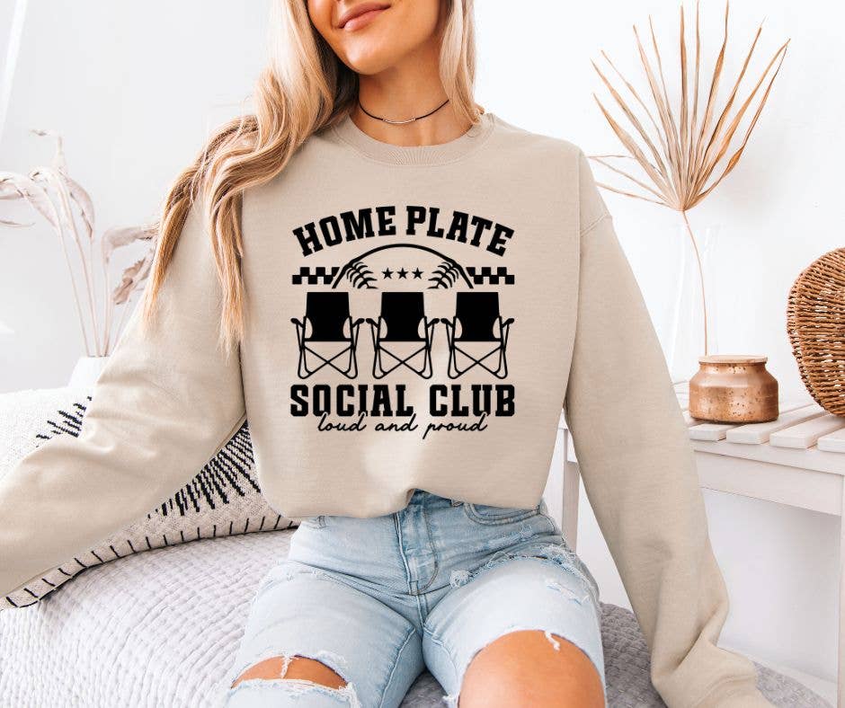 Home Plate Social Club - Adult & Kids T-Shirts, Sweatshirts & Hoodies apparel design preview 1