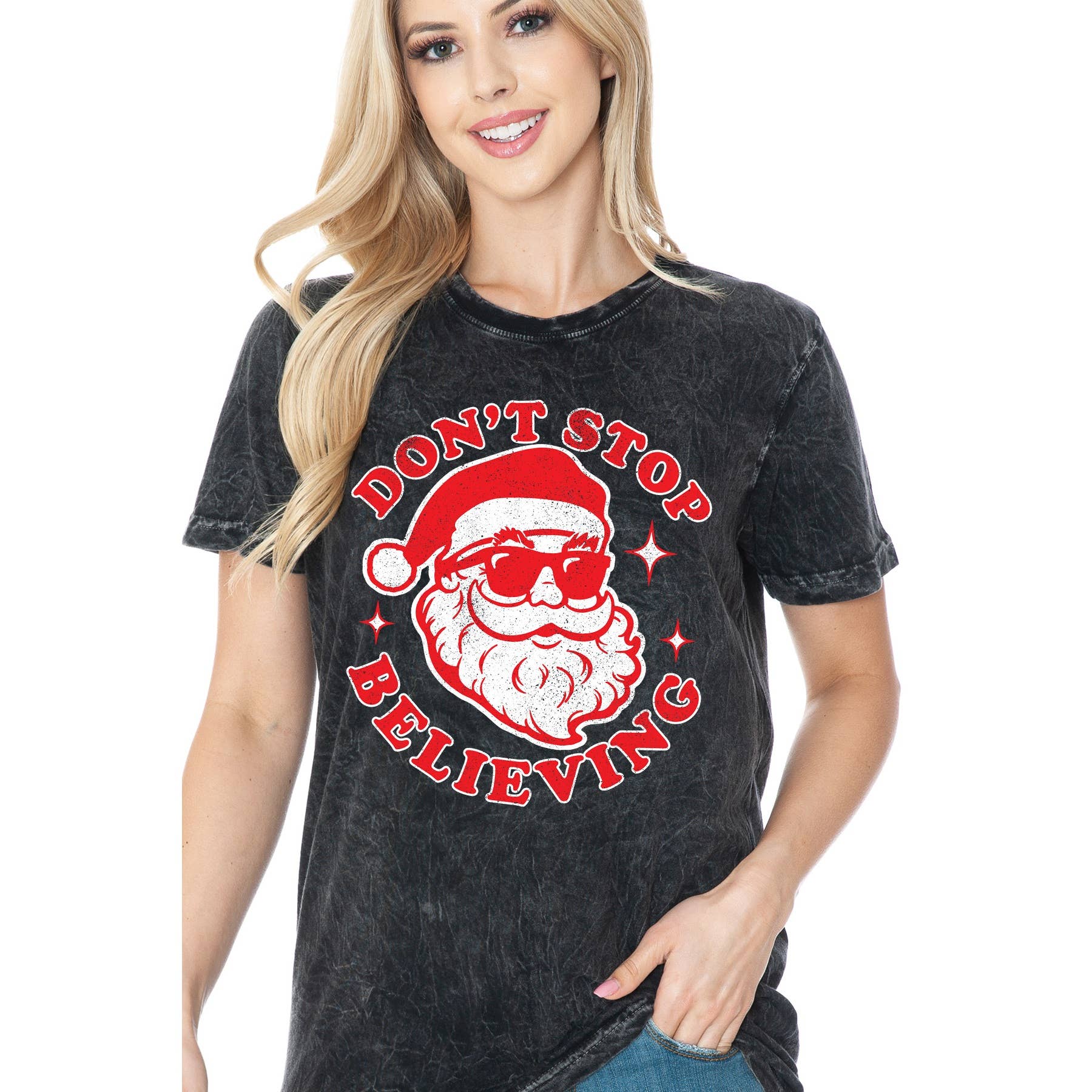 Santa- Mineral Wash - Adult & Kids T-Shirts, Sweatshirts & Hoodies apparel design preview 1