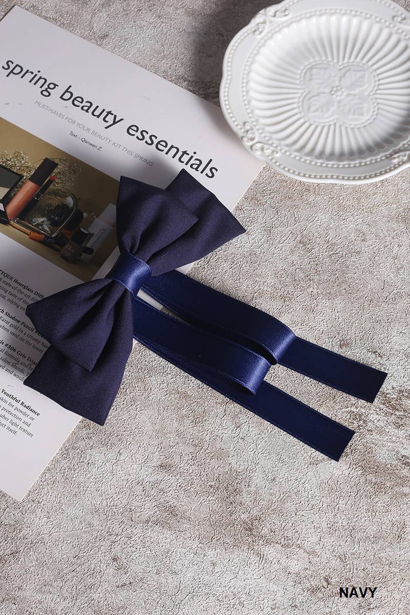 0802 Silk Satin Bow Hair Clips Barrettes SI-26308 - Adult & Kids T-Shirts, Sweatshirts & Hoodies apparel design preview 1