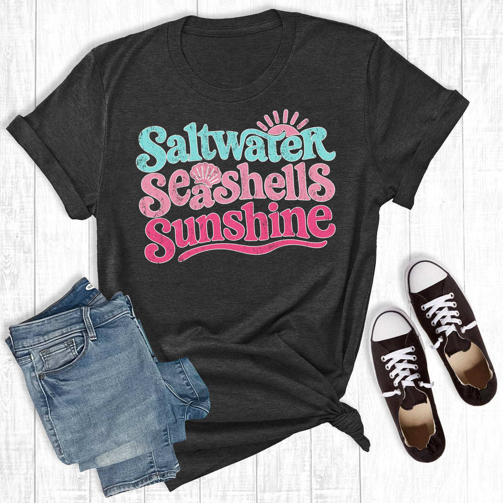 Summer Beach Saltwater Sunshine Graphic - Adult & Kids T-Shirts, Sweatshirts & Hoodies apparel design preview 1