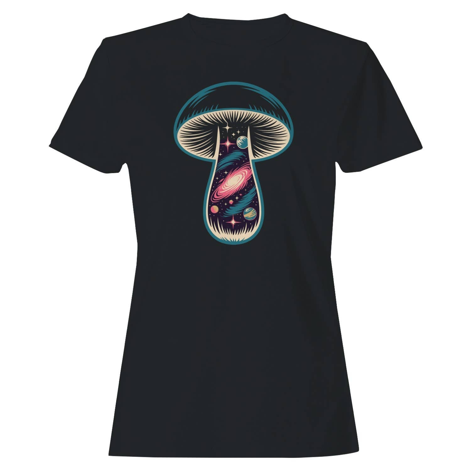 Cosmic Mushroom Galaxy Art Women's - Adult & Kids T-Shirts, Sweatshirts & Hoodies apparel design preview 1