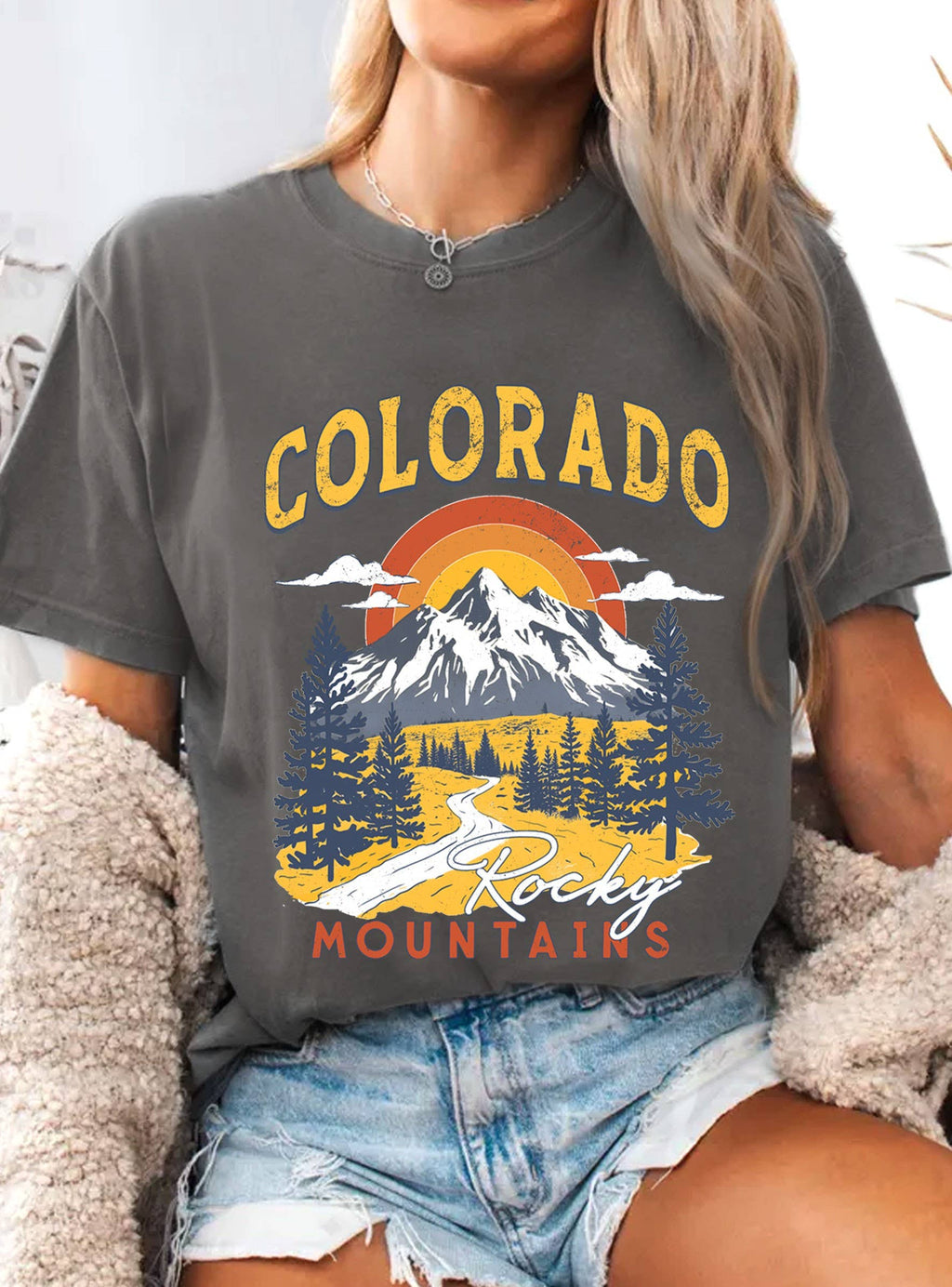 Colorado Rocky Mountains Graphic - Adult & Kids T-Shirts, Sweatshirts & Hoodies apparel design preview 1