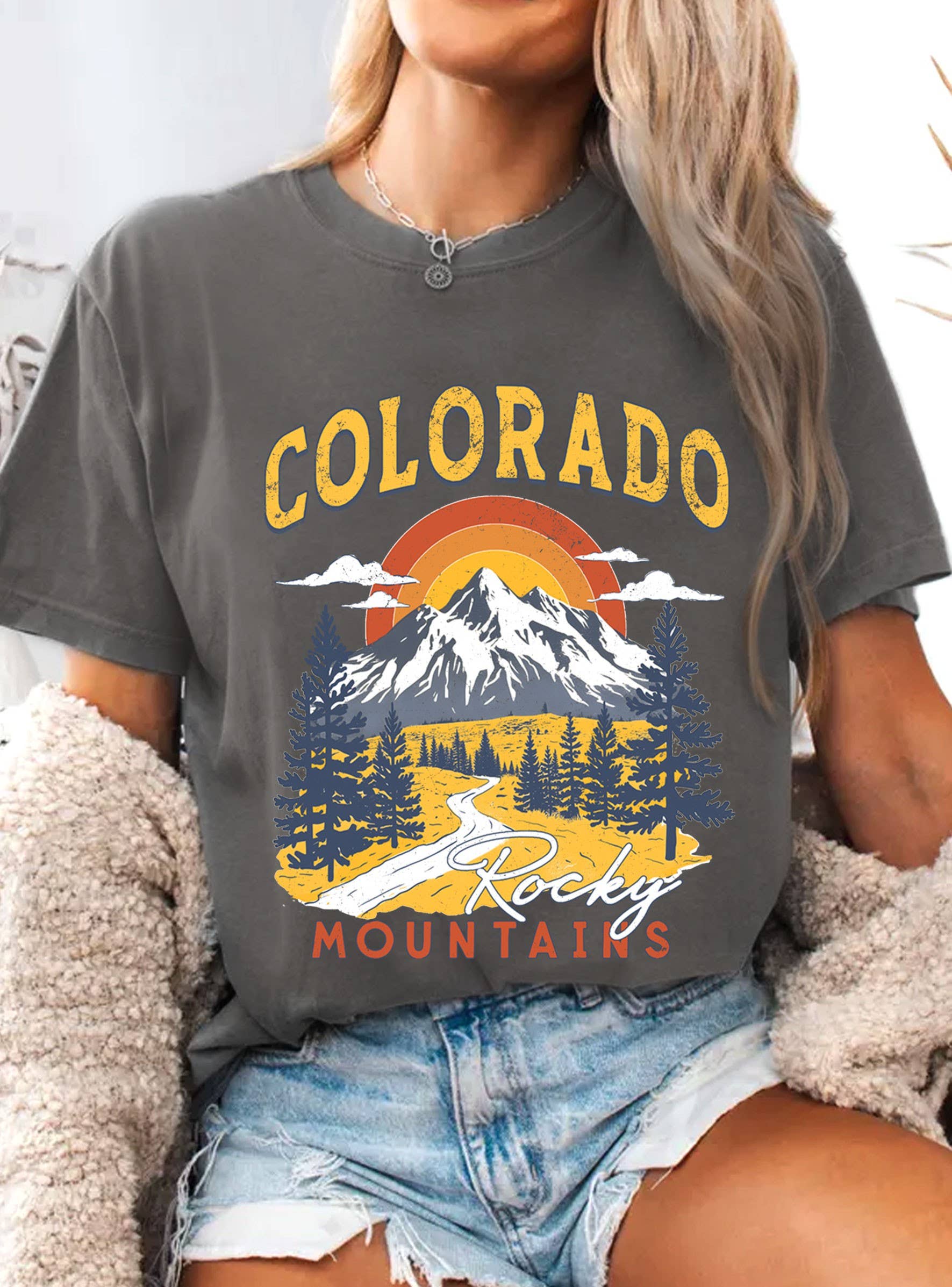 Colorado Rocky Mountains Graphic - Adult & Kids T-Shirts, Sweatshirts & Hoodies apparel design preview 1