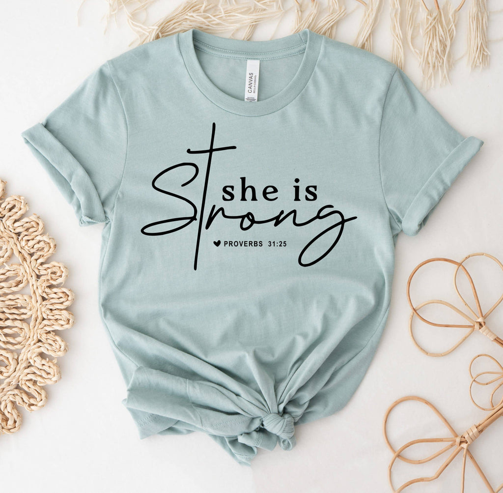 She Is Strong - Adult & Kids T-Shirts, Sweatshirts & Hoodies apparel design preview 1