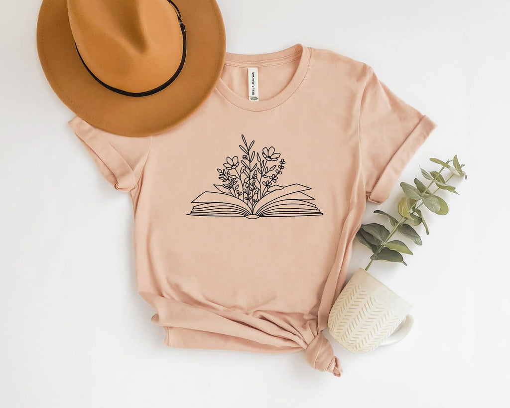 Wildflowers and Book Lover - Adult & Kids T-Shirts, Sweatshirts & Hoodies apparel design preview 1