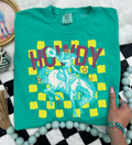Buckin' Babe Howdy- Comfort Color Island Green - Adult & Kids T-Shirts, Sweatshirts & Hoodies apparel design preview 1
