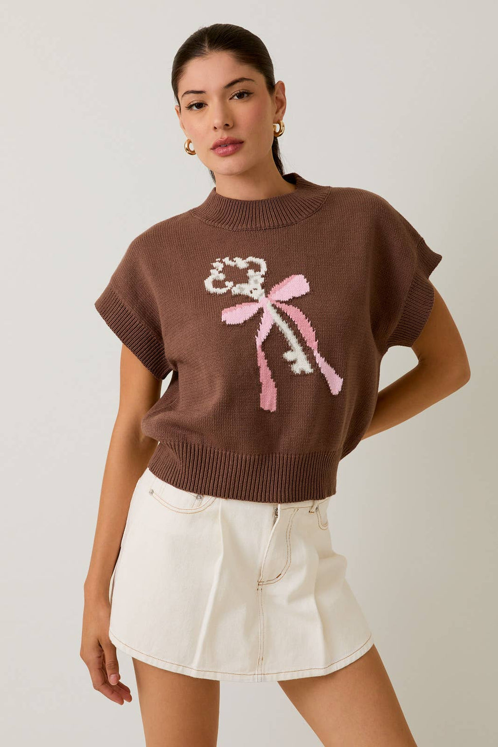 Mock Neck Wide Shoulder "Key" Graphic Sweater - Adult & Kids T-Shirts, Sweatshirts & Hoodies apparel design preview 1