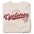 Cyclones Script Logo Crew - Adult & Kids T-Shirts, Sweatshirts & Hoodies apparel design preview 1