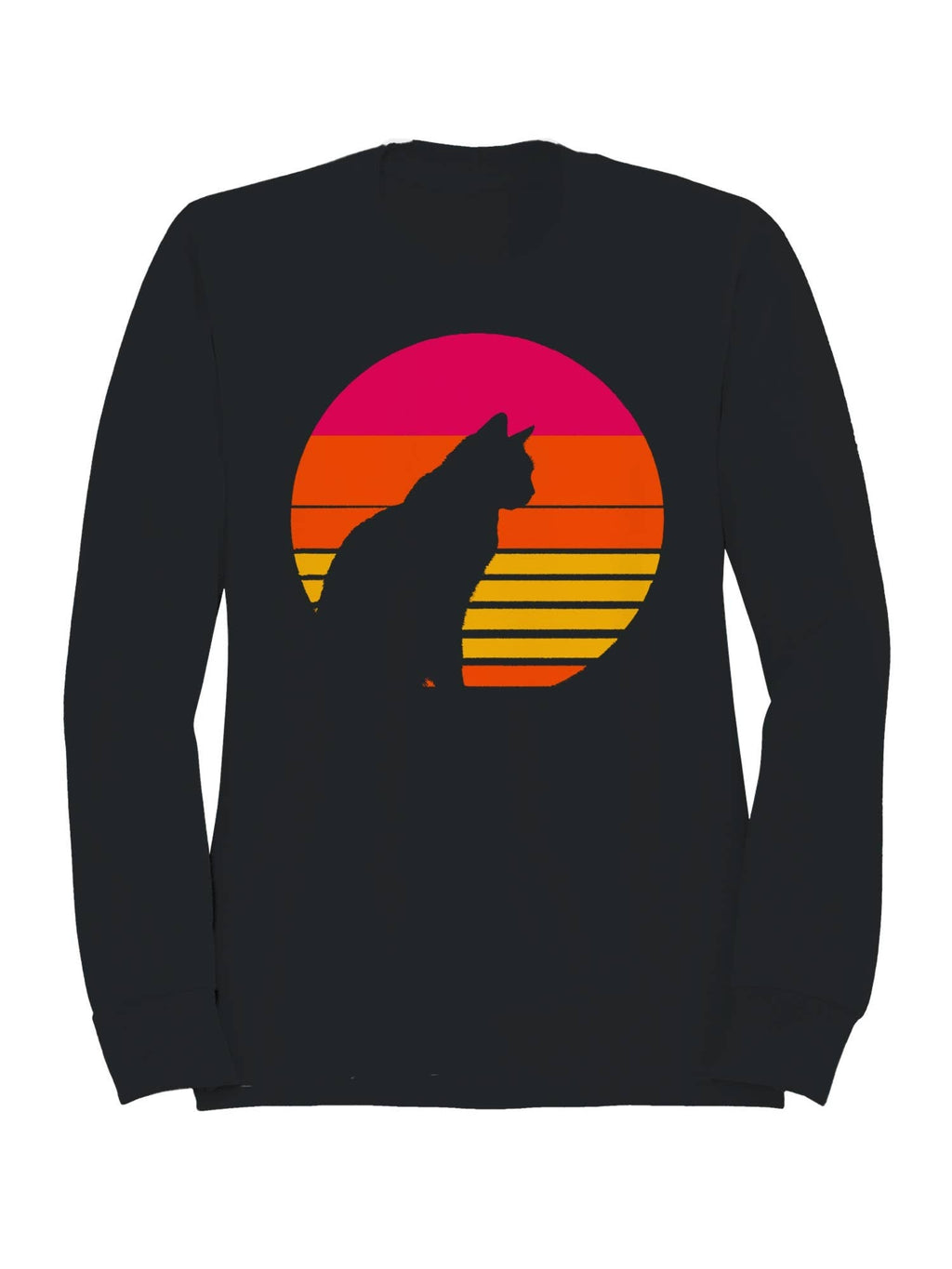 Retro Cat Silhouette Adventure Men's - Adult & Kids T-Shirts, Sweatshirts & Hoodies apparel design preview 1