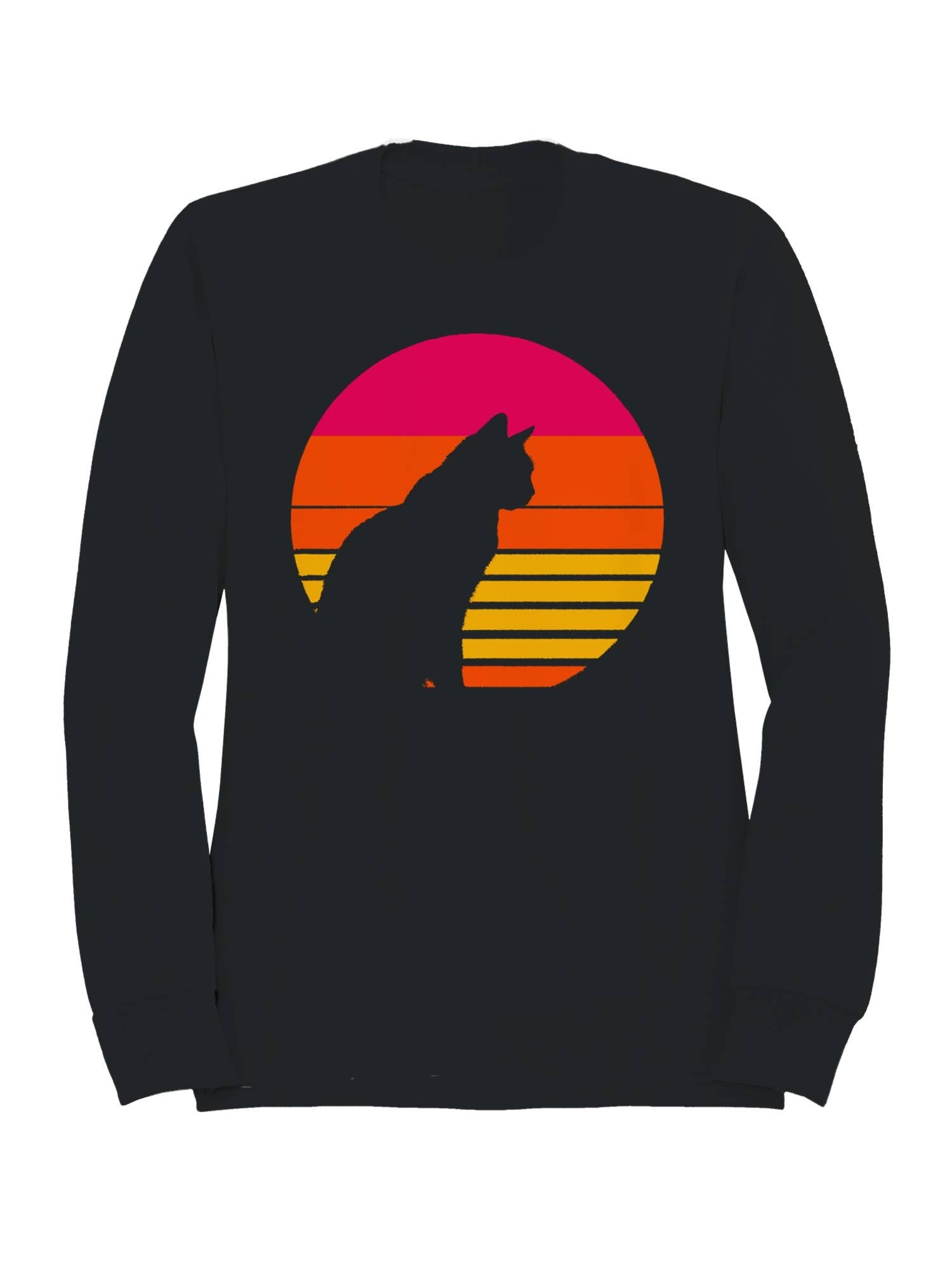 Retro Cat Silhouette Adventure Men's - Adult & Kids T-Shirts, Sweatshirts & Hoodies apparel design preview 1