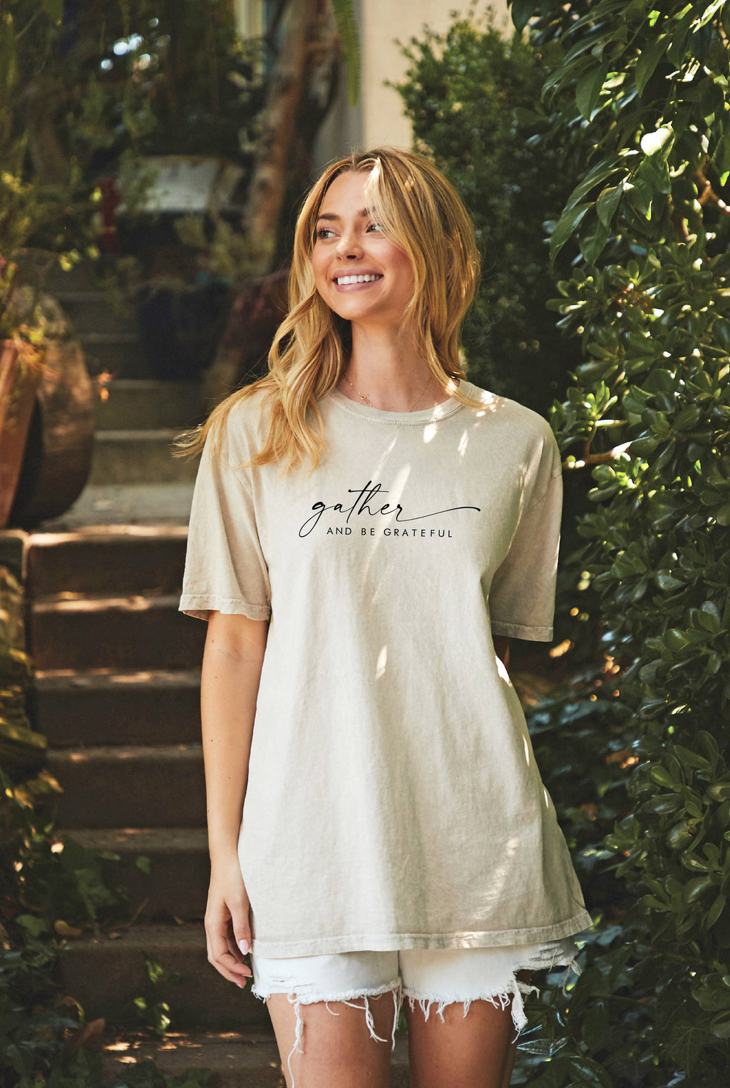 Gather and Be Grateful Oversized Mineral Washed - Adult & Kids T-Shirts, Sweatshirts & Hoodies apparel design preview 1