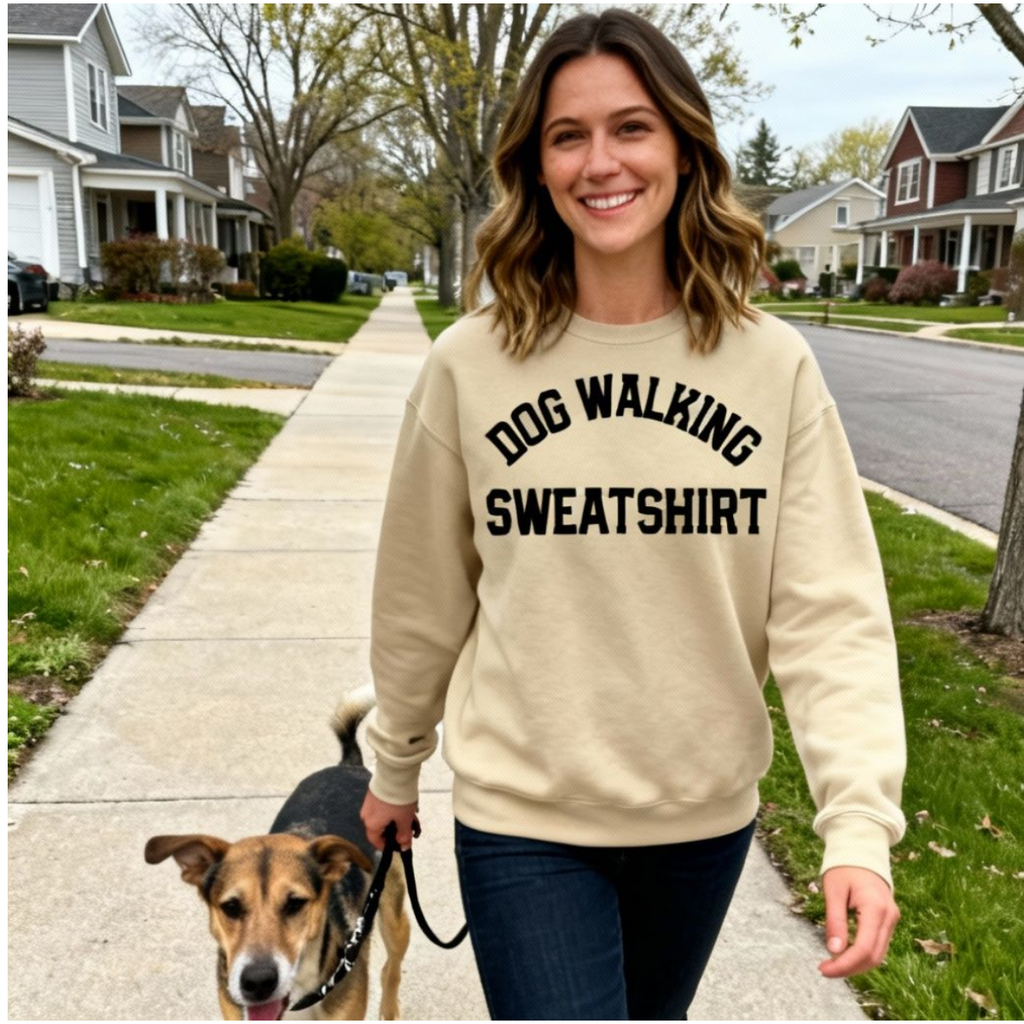 Dog Walking and - Adult & Kids T-Shirts, Sweatshirts & Hoodies apparel design preview 1