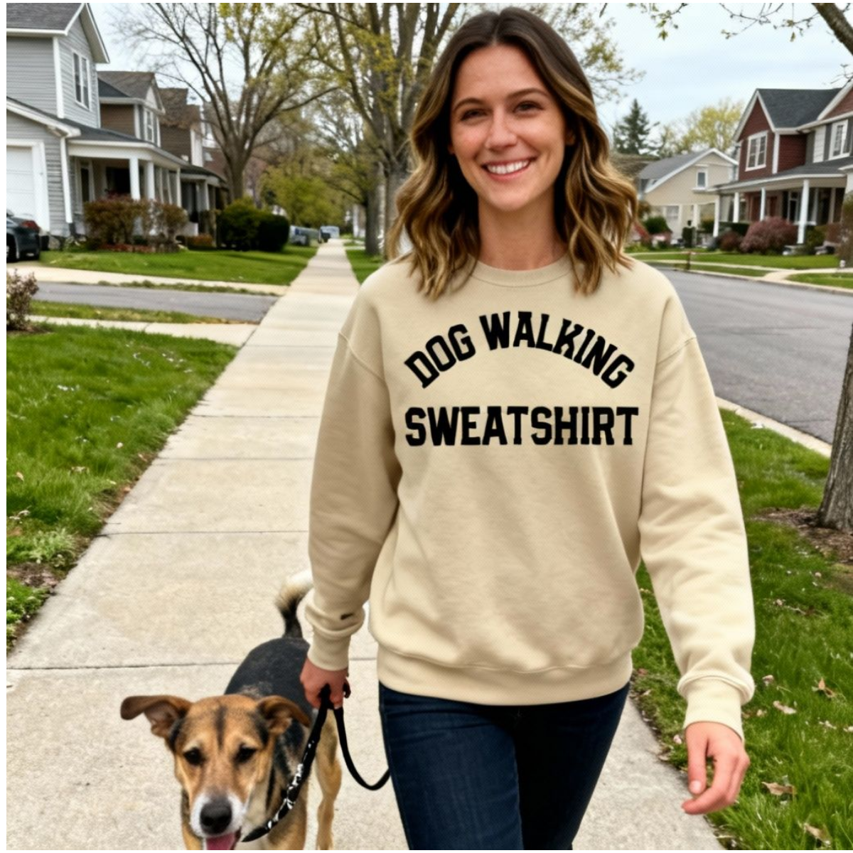 Dog Walking and - Adult & Kids T-Shirts, Sweatshirts & Hoodies apparel design preview 1