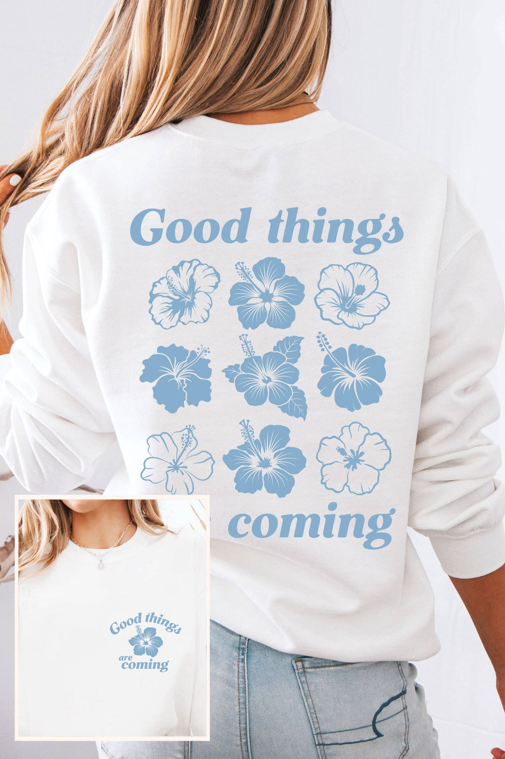 Good Things Are Coming Hibiscus F&B Graphic - Adult & Kids T-Shirts, Sweatshirts & Hoodies apparel design preview 1