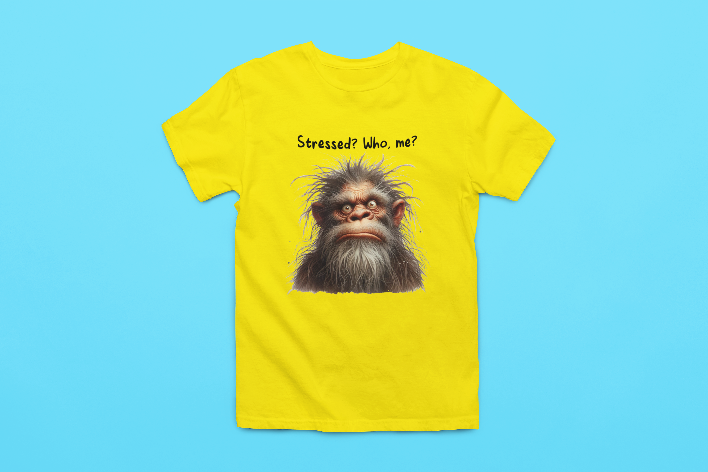 Stressed? Who Me? (Yellow) - Adult & Kids T-Shirts, Sweatshirts & Hoodies apparel design preview 1