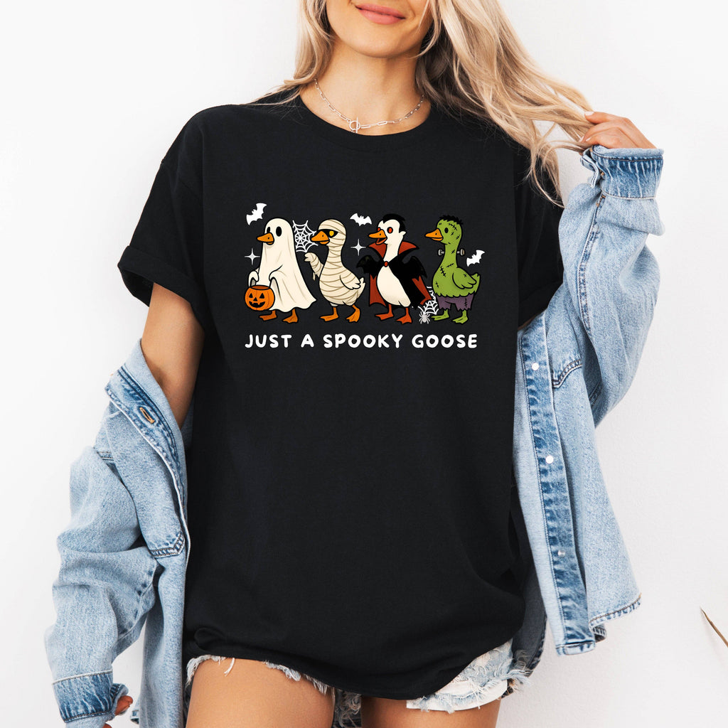 Just A Spooky Goose Vampire, Ghost, Mummy, Halloween - Adult & Kids T-Shirts, Sweatshirts & Hoodies apparel design preview 1