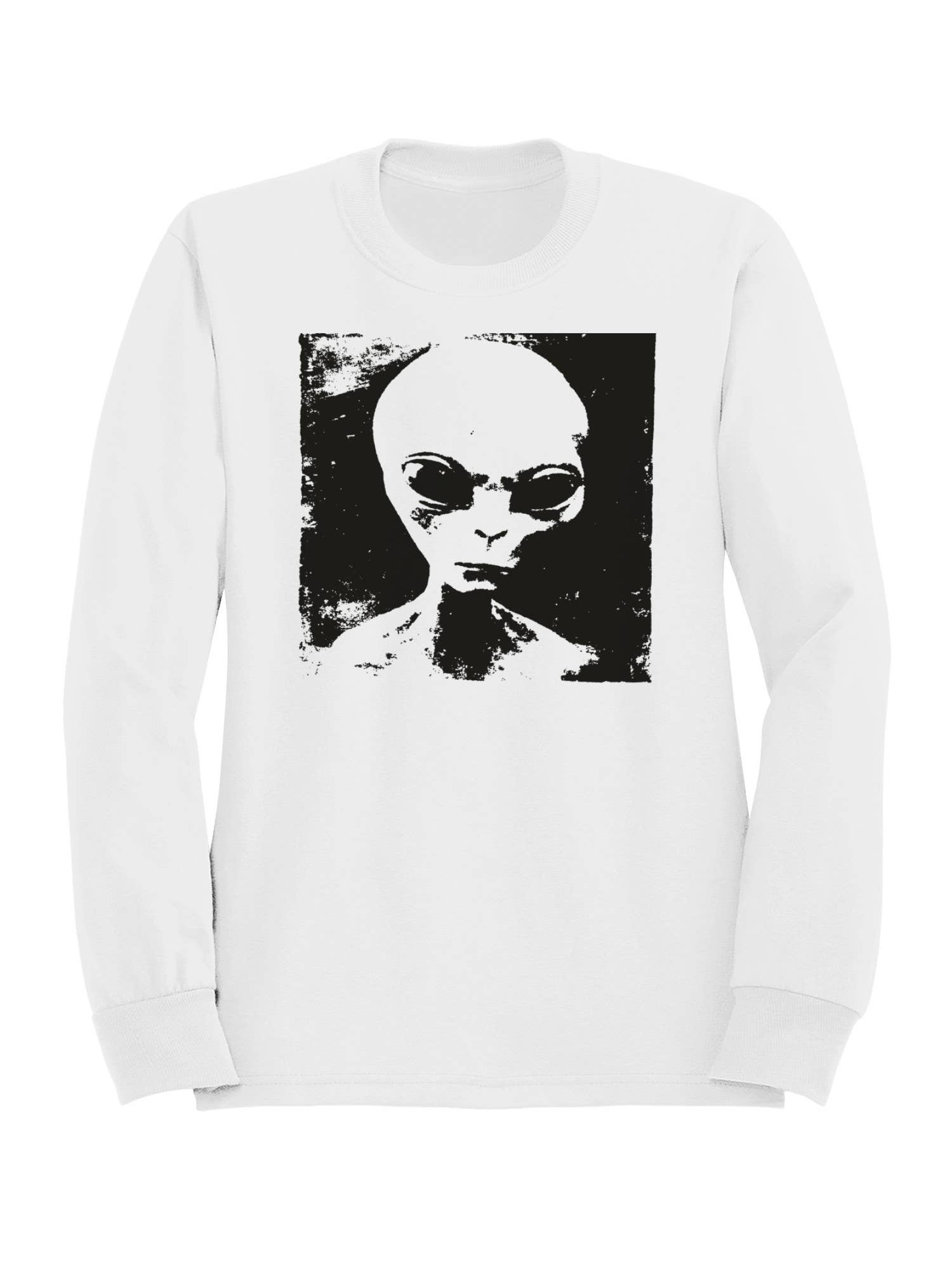 Mysterious Alien Grunge Artwork Men's - Adult & Kids T-Shirts, Sweatshirts & Hoodies apparel design preview 1