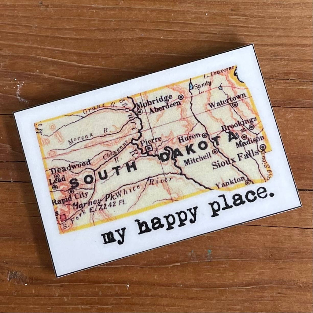 South Dakota Map Magnets and Key Chains - Adult & Kids T-Shirts, Sweatshirts & Hoodies apparel design preview 1