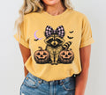 Cute Racoon, Hair Bow Ghost Pumpkin Western Halloween - Adult & Kids T-Shirts, Sweatshirts & Hoodies apparel design preview 1