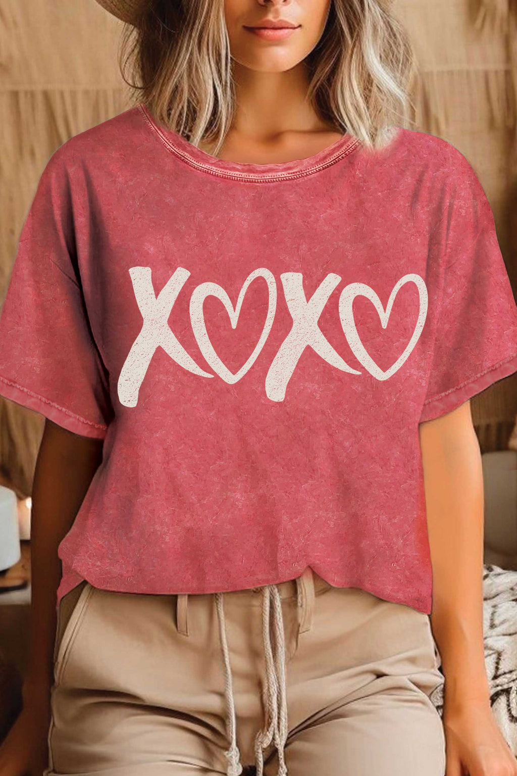 Xoxo Love Valentines Day Mineral Graphic - Adult & Kids T-Shirts, Sweatshirts & Hoodies apparel design preview 1