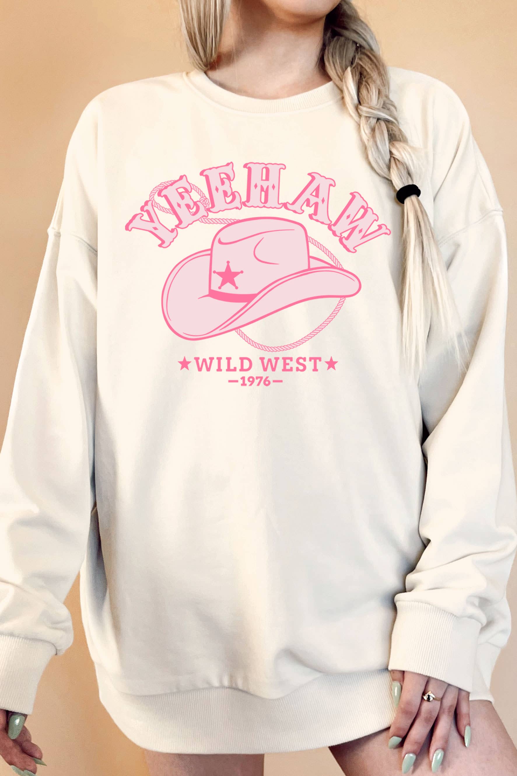 Yee Haw Hat Wild West Oversize Graphix Terry - Adult & Kids T-Shirts, Sweatshirts & Hoodies apparel design preview 1