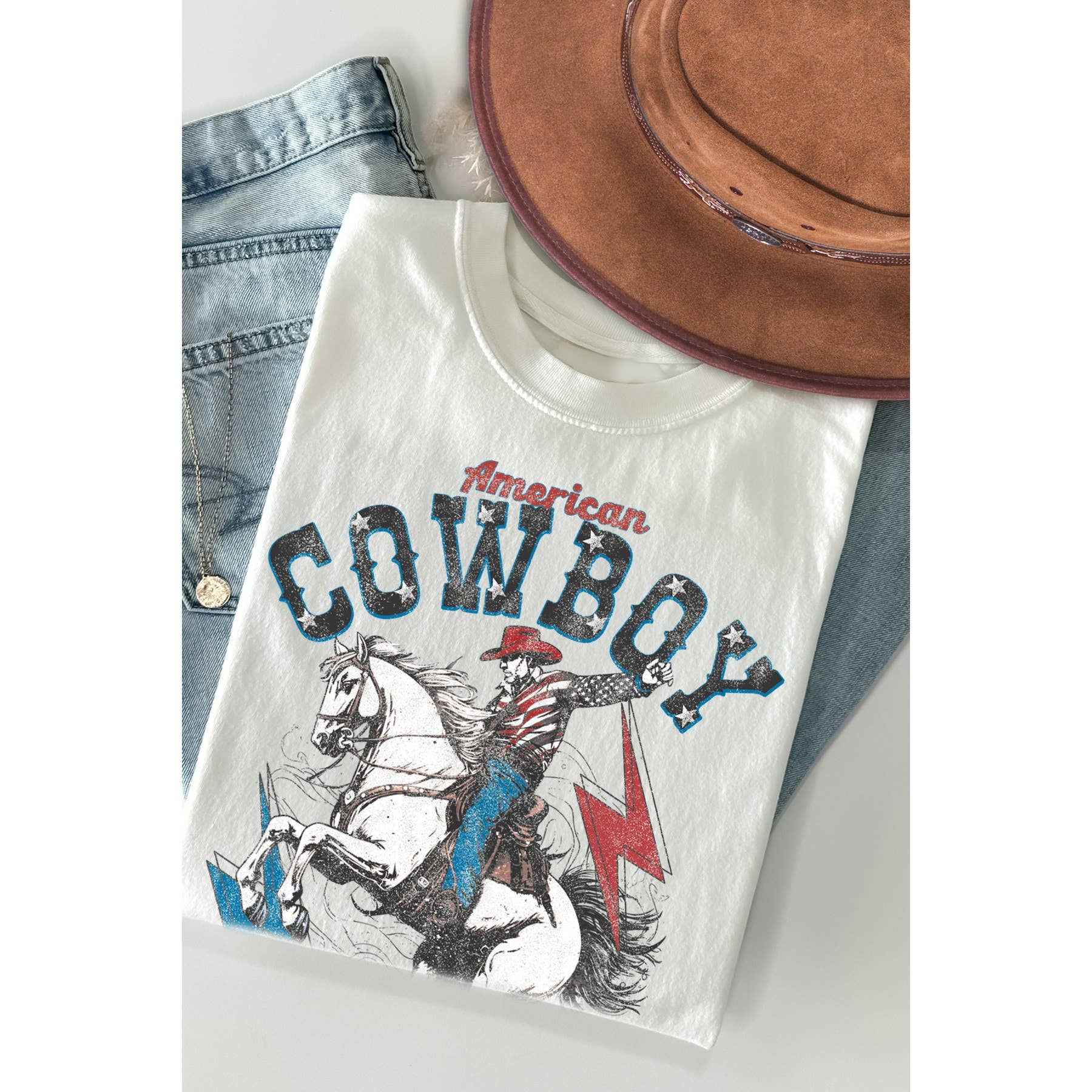 American Cowboy - Adult & Kids T-Shirts, Sweatshirts & Hoodies apparel design preview 1