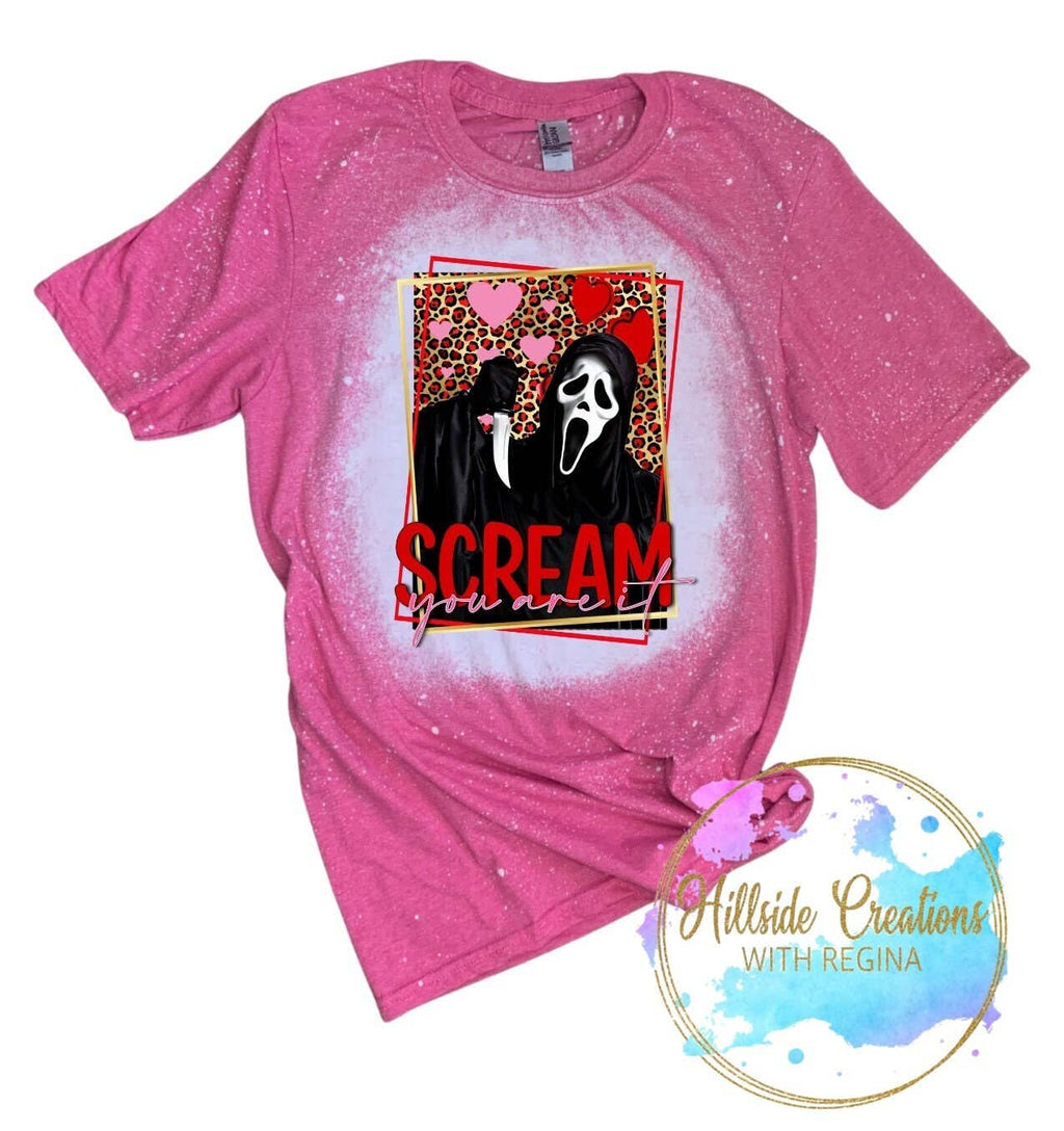 Valentine's Horror Movie Scream You Are It Bleached - Adult & Kids T-Shirts, Sweatshirts & Hoodies apparel design preview 1