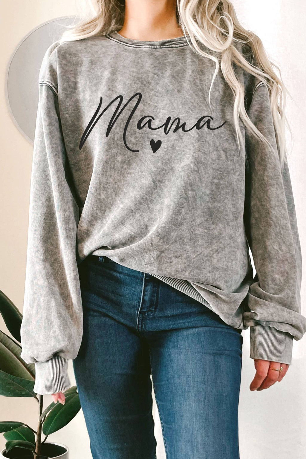 Mama Heart Puff Mineral Graphic Terry - Adult & Kids T-Shirts, Sweatshirts & Hoodies apparel design preview 1