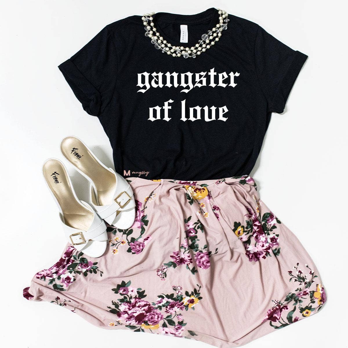 Gangster of Love Valentine's (Black) - Adult & Kids T-Shirts, Sweatshirts & Hoodies apparel design preview 1
