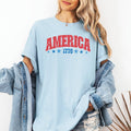 America 1776 Varsity Patriotic USA 4th of July - Adult & Kids T-Shirts, Sweatshirts & Hoodies apparel design preview 1
