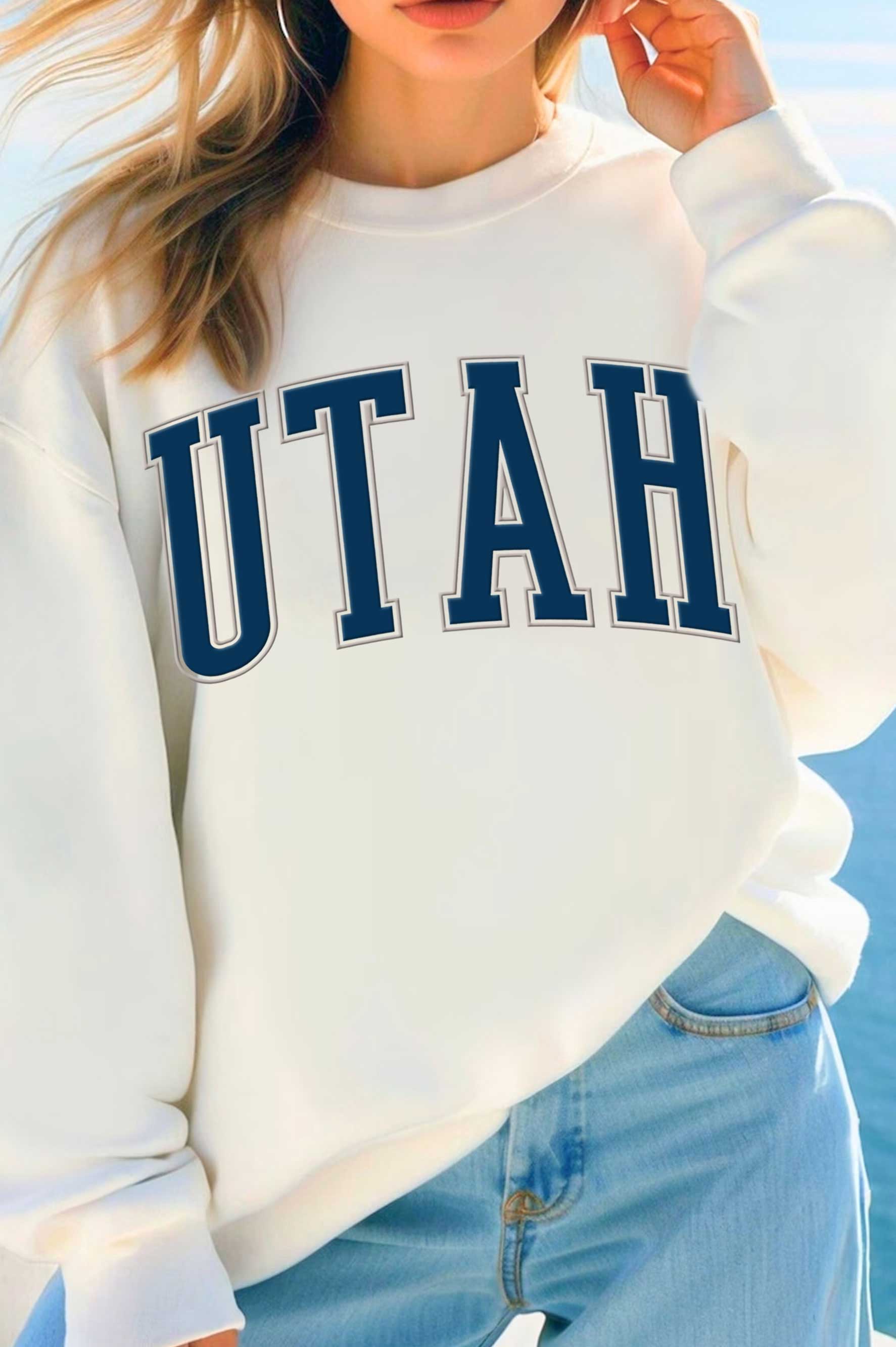 Utah Puff Graphic Brushed - Adult & Kids T-Shirts, Sweatshirts & Hoodies apparel design preview 1