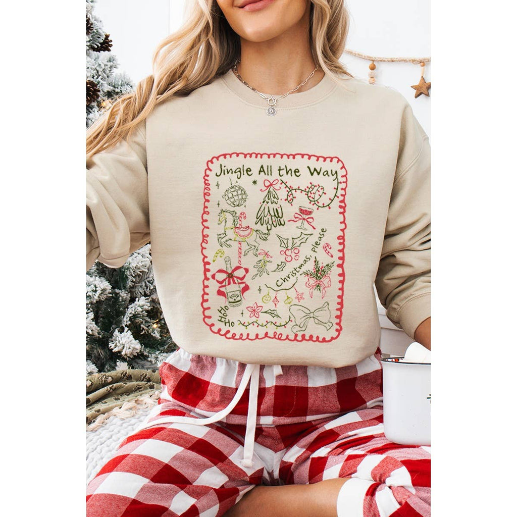 Jingle All the Way Christmas Vintage Graphic - Adult & Kids T-Shirts, Sweatshirts & Hoodies apparel design preview 1