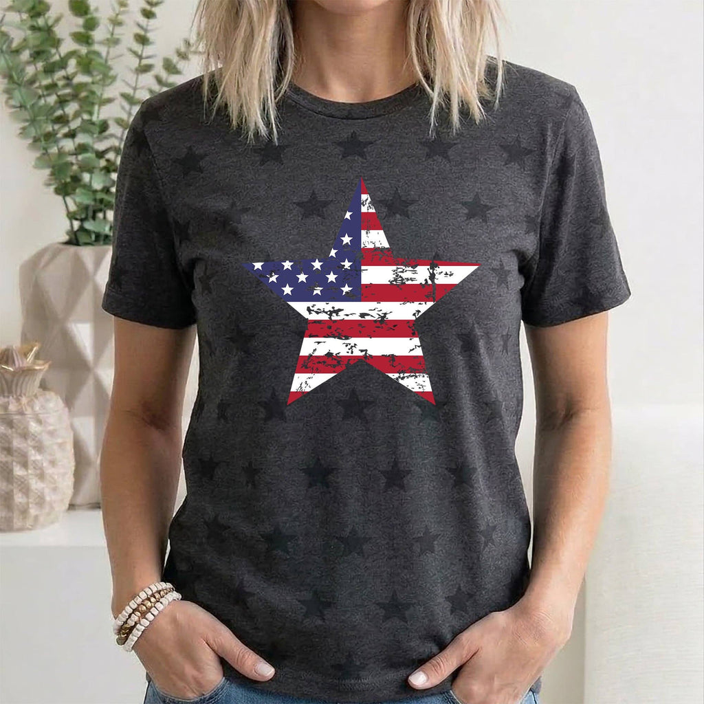 Stars and Stripes, Flag, 4th of July, Star Pattern - Adult & Kids T-Shirts, Sweatshirts & Hoodies apparel design preview 1