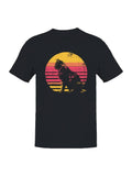 Retro Sunset Cat Silhouette Art Men's - Adult & Kids T-Shirts, Sweatshirts & Hoodies apparel design preview 1