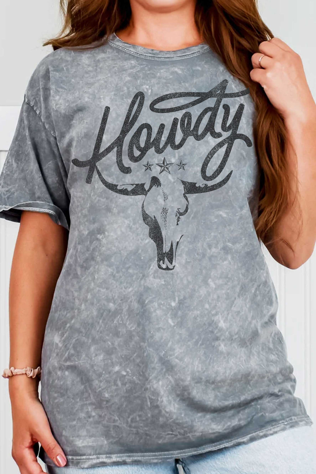 Howdy Cow Skull Mineral Graphic - Adult & Kids T-Shirts, Sweatshirts & Hoodies apparel design preview 1