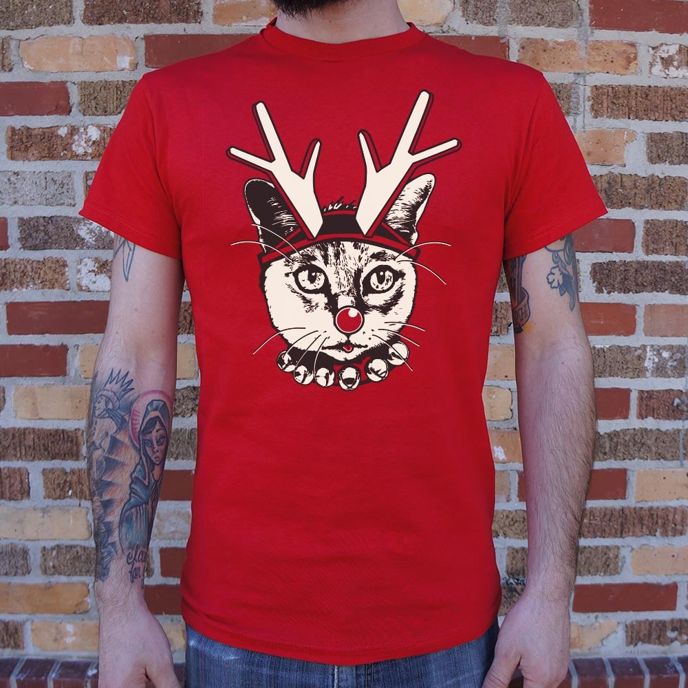 Feline Reindeer - Adult & Kids T-Shirts, Sweatshirts & Hoodies apparel design preview 1