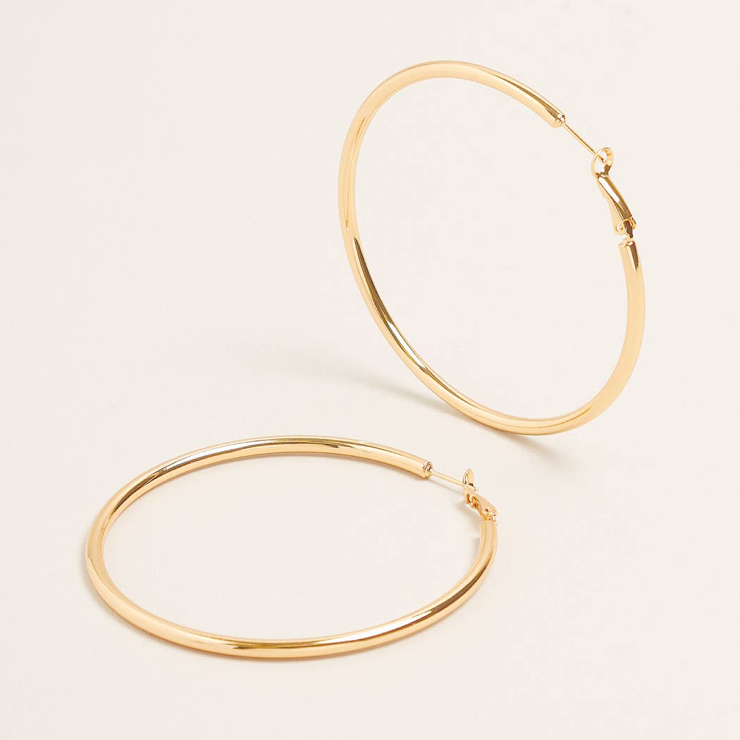 L-14K Gold Dipped Omega Closure Hoop Earrings - Adult & Kids T-Shirts, Sweatshirts & Hoodies apparel design preview 1