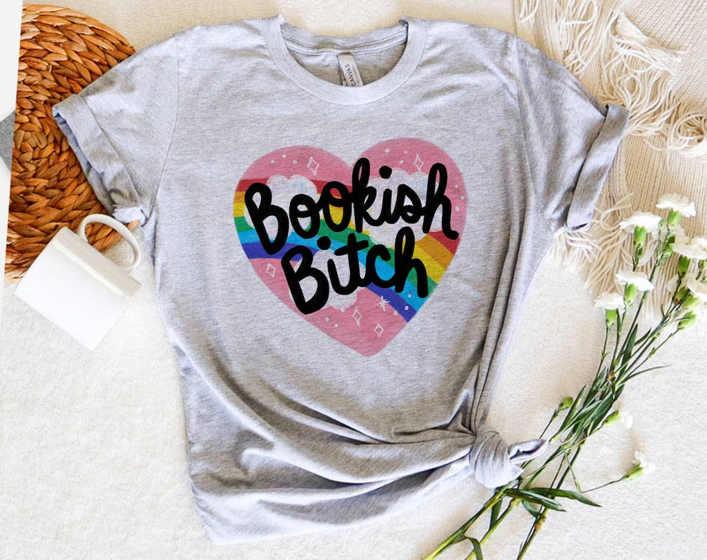 Bookish Bitch Funny Book Heart Reading Graphic - Adult & Kids T-Shirts, Sweatshirts & Hoodies apparel design preview 1