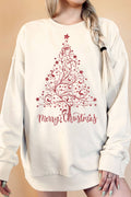 Glitter Christmas Tree Oversize Graphic Terry - Adult & Kids T-Shirts, Sweatshirts & Hoodies apparel design preview 1