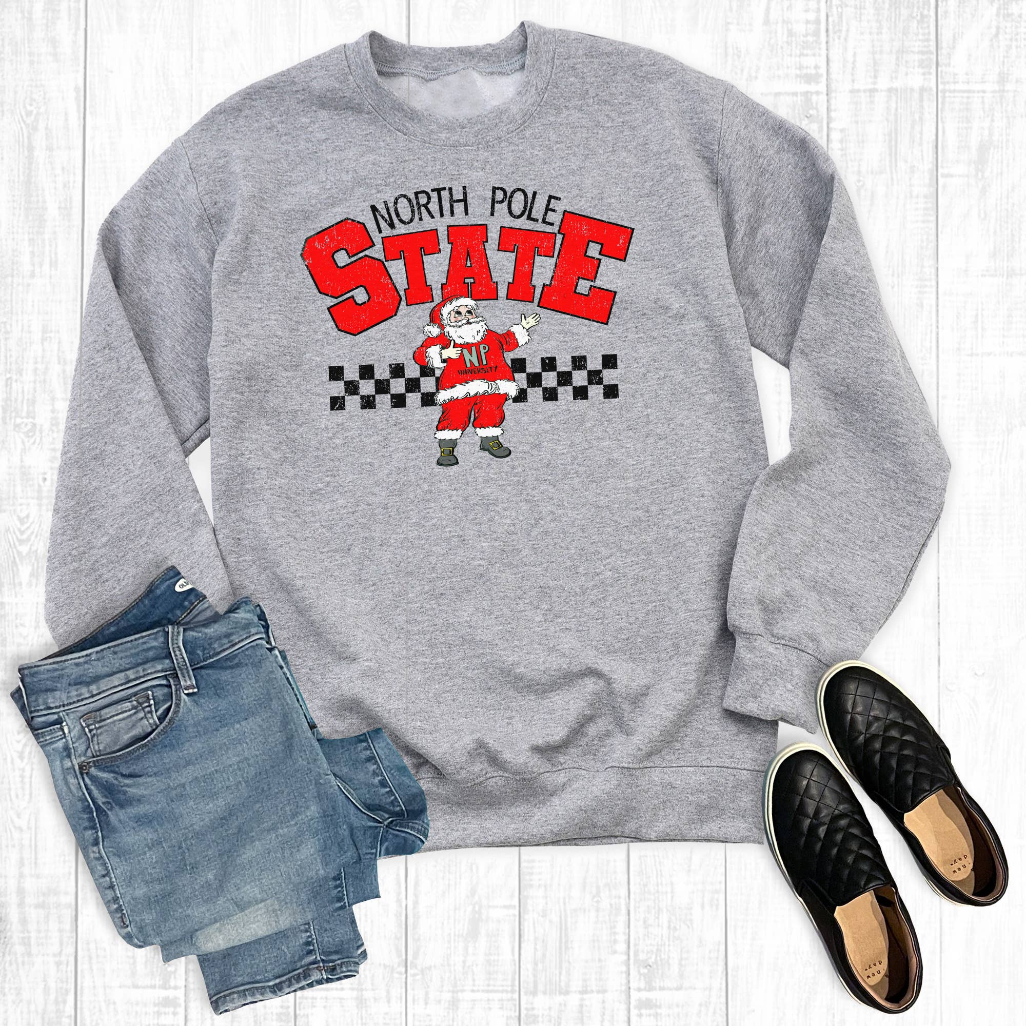 Christmas North Pole State University - Adult & Kids T-Shirts, Sweatshirts & Hoodies apparel design preview 1