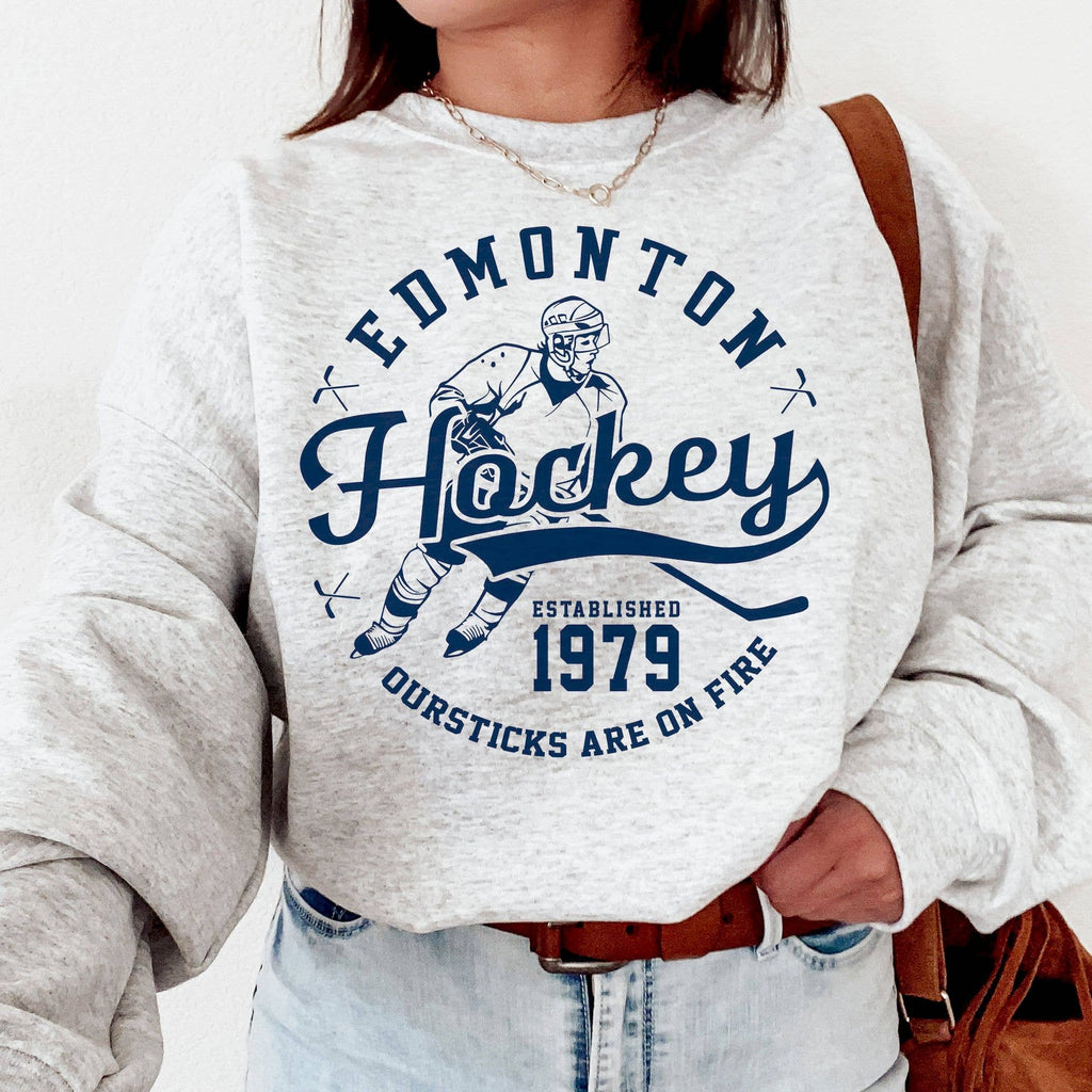 Vintage Edmonton Oilers Est 1979 Retro Ice Hockey - Adult & Kids T-Shirts, Sweatshirts & Hoodies apparel design preview 1