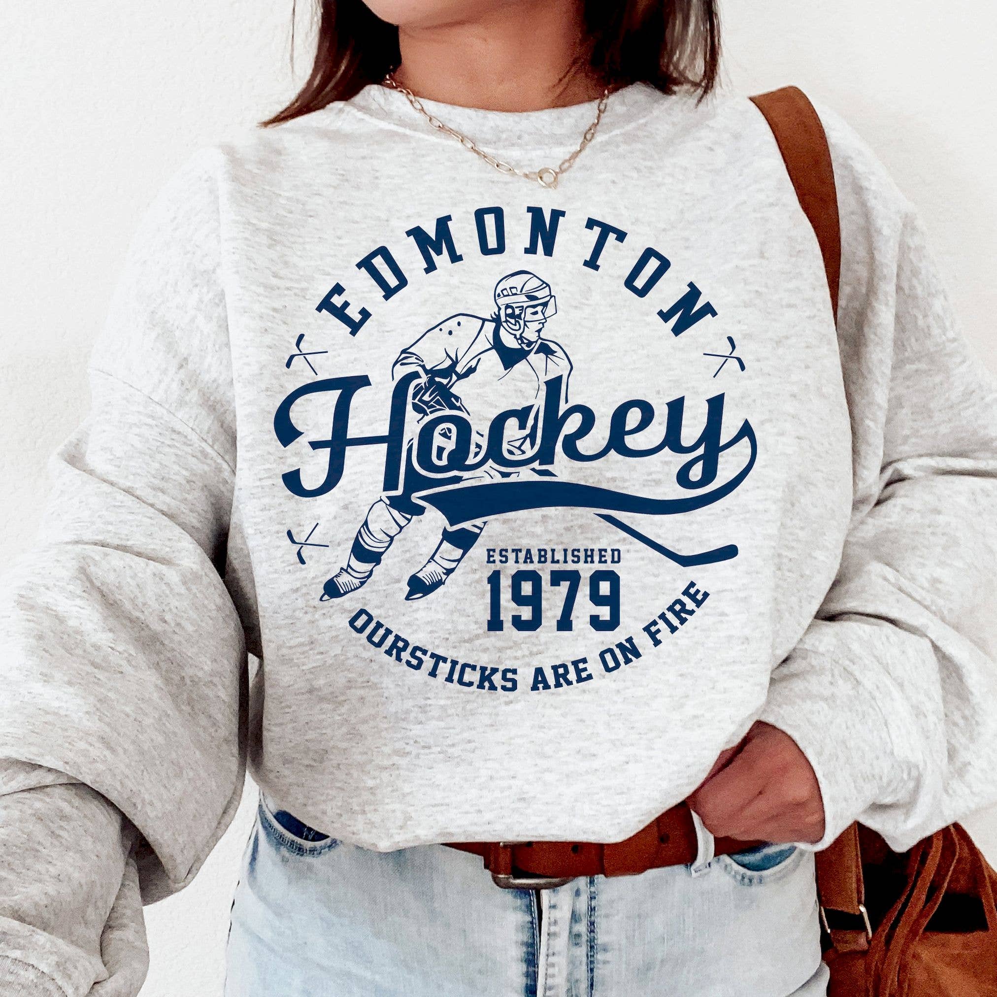 Vintage Edmonton Oilers Est 1979 Retro Ice Hockey - Adult & Kids T-Shirts, Sweatshirts & Hoodies apparel design preview 1