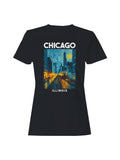Chicago Starry Night Cityscape Art Women's - Adult & Kids T-Shirts, Sweatshirts & Hoodies apparel design preview 1