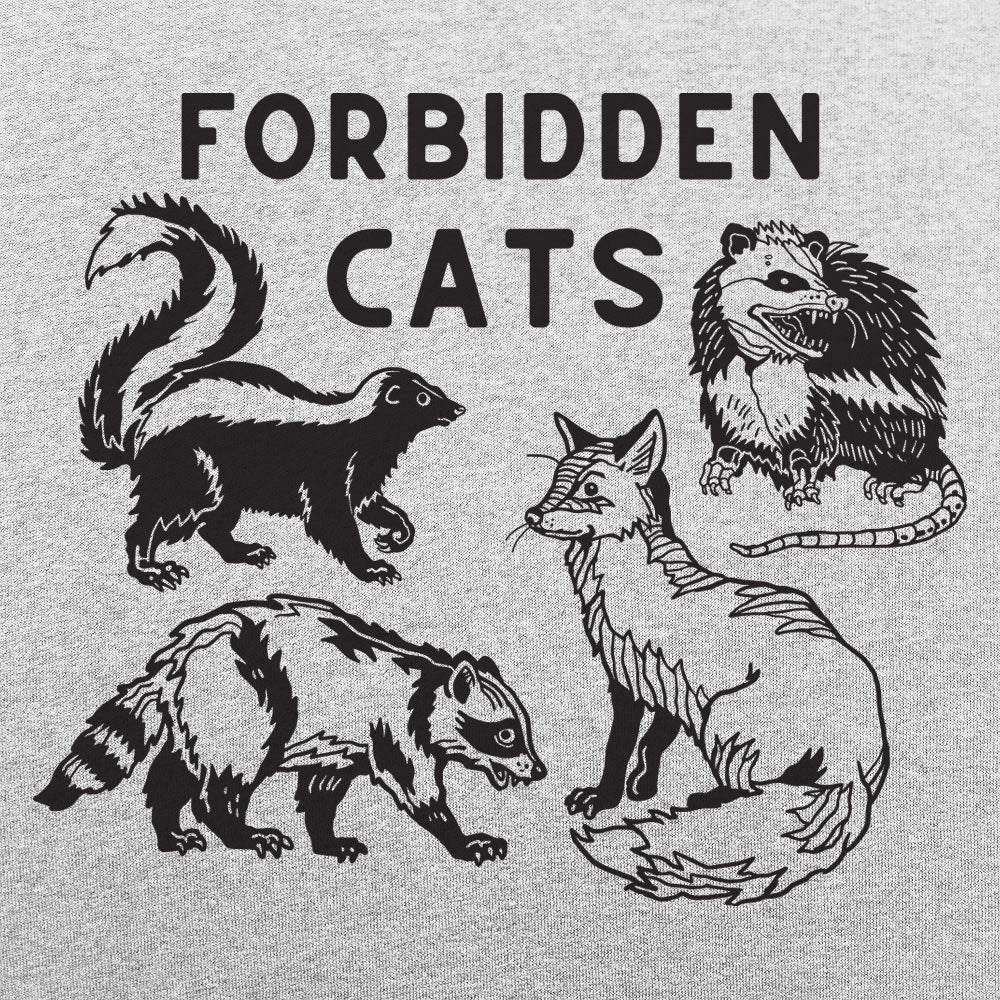 Forbidden Cats - Adult & Kids T-Shirts, Sweatshirts & Hoodies apparel design preview 1