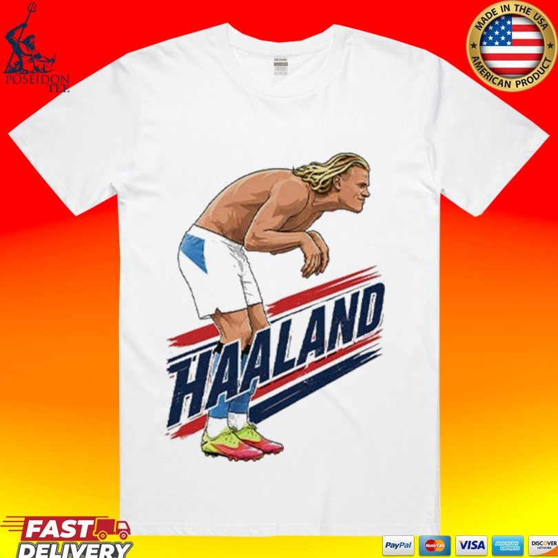 Haaland Cartoon Soccer - Adult & Kids T-Shirts, Sweatshirts & Hoodies apparel design preview 1